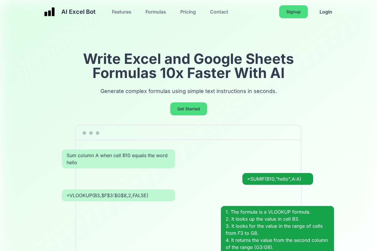 AI Excel Bot screenshot