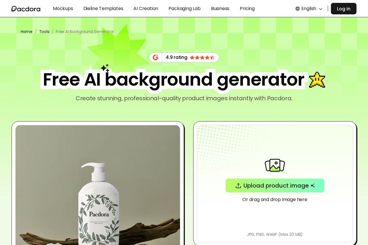 Pacdora AI Background Generator 截图