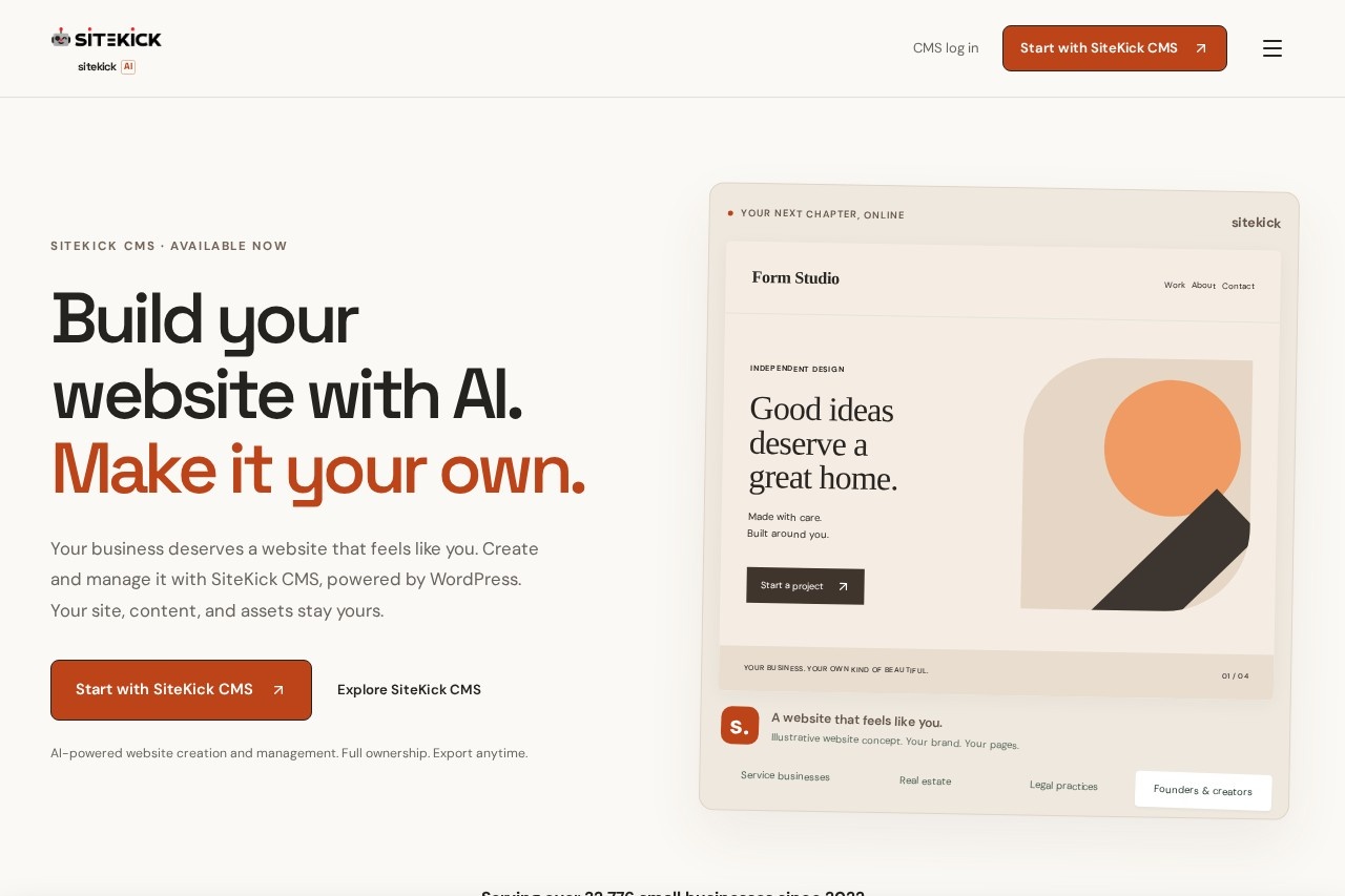 Sitekick screenshot
