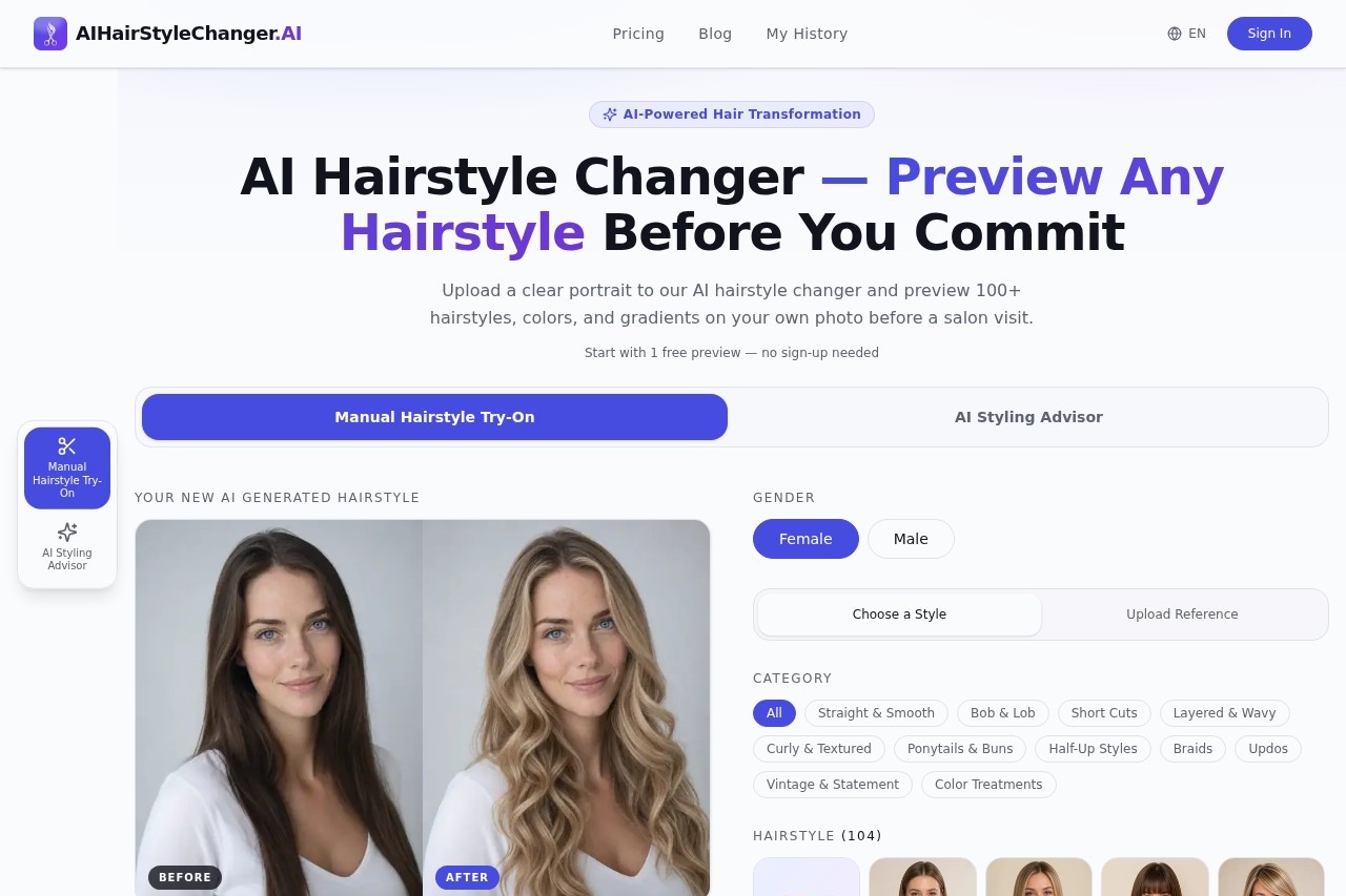 AI Hairstyle Changer screenshot