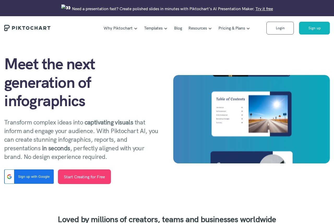 Piktochart screenshot