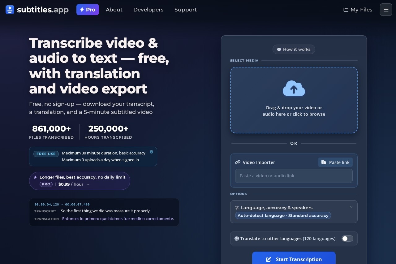 Subtitles.app screenshot