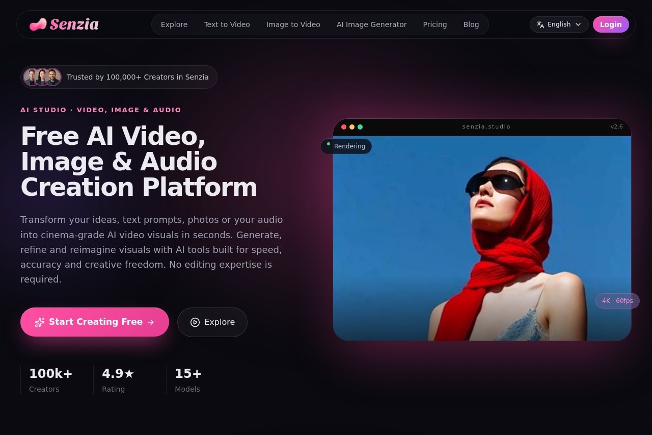 Senzia screenshot