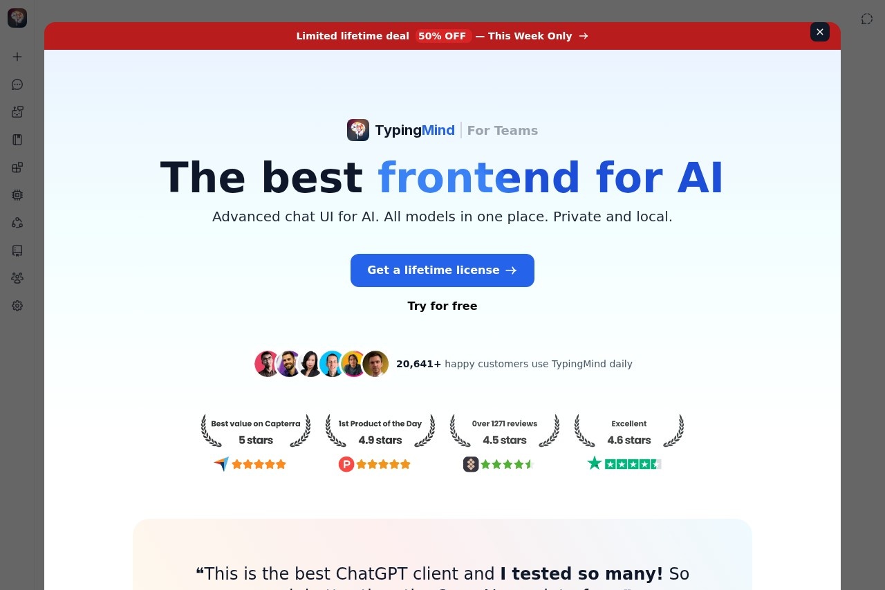 TypingMind screenshot