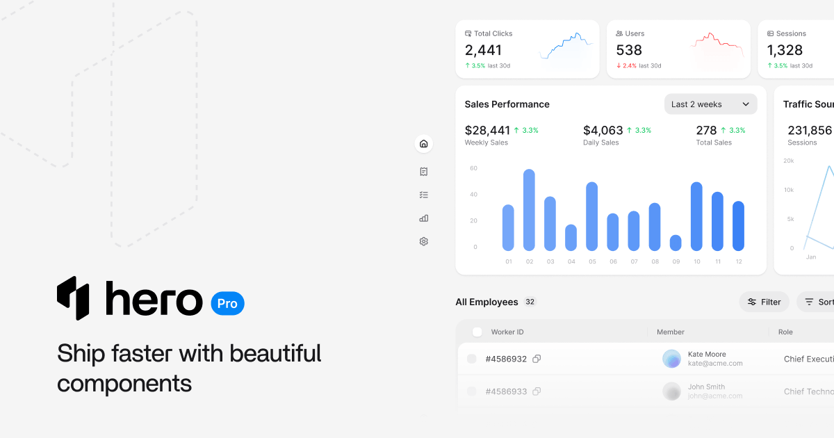HeroUI Pro screenshot