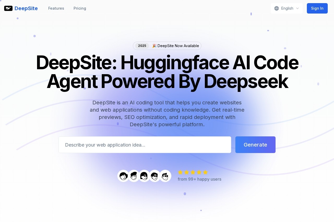 DeepSite screenshot