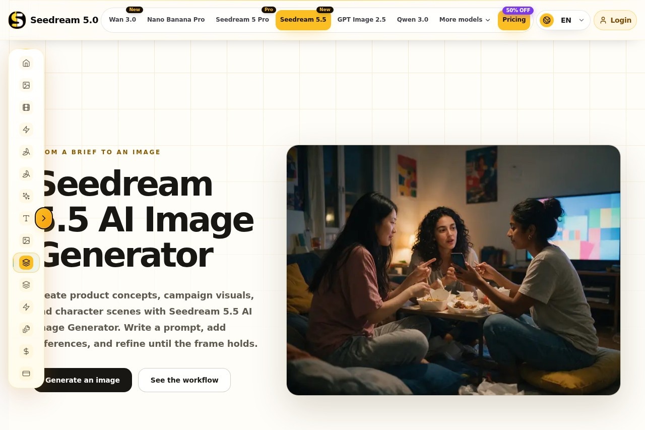 Seedream 5.5 AI screenshot