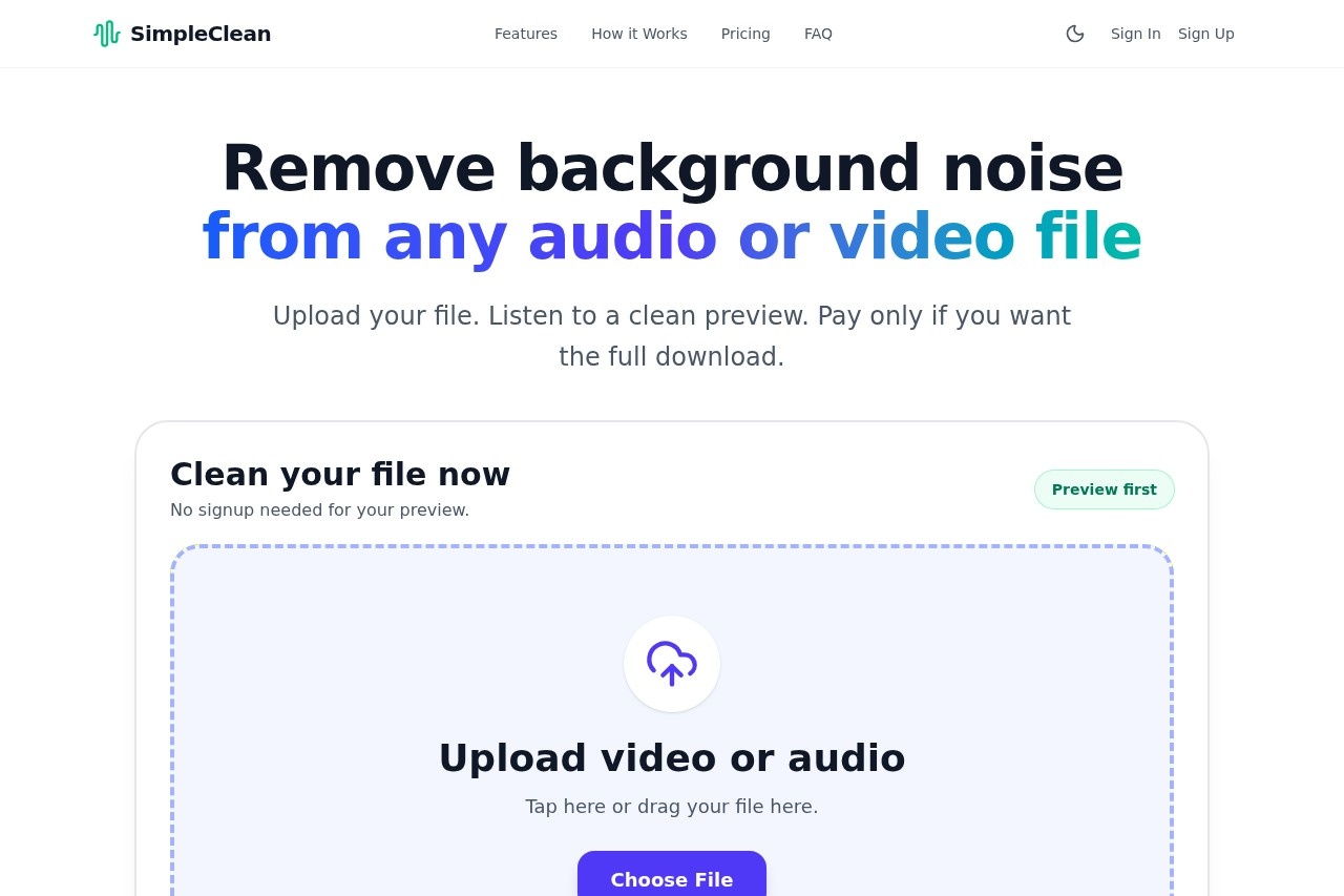 SimpleClean screenshot