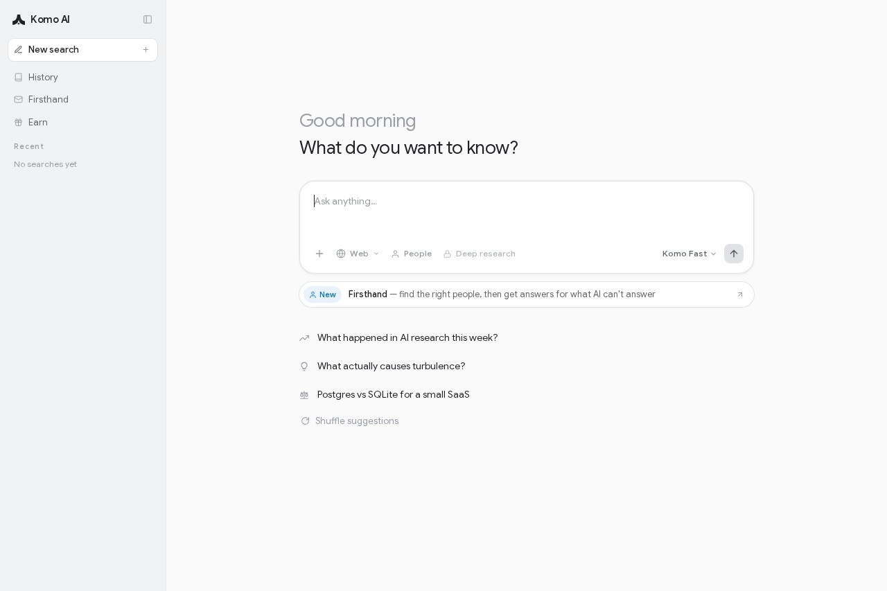 Komo Search screenshot