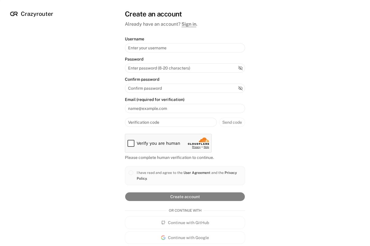 Crazyrouter screenshot