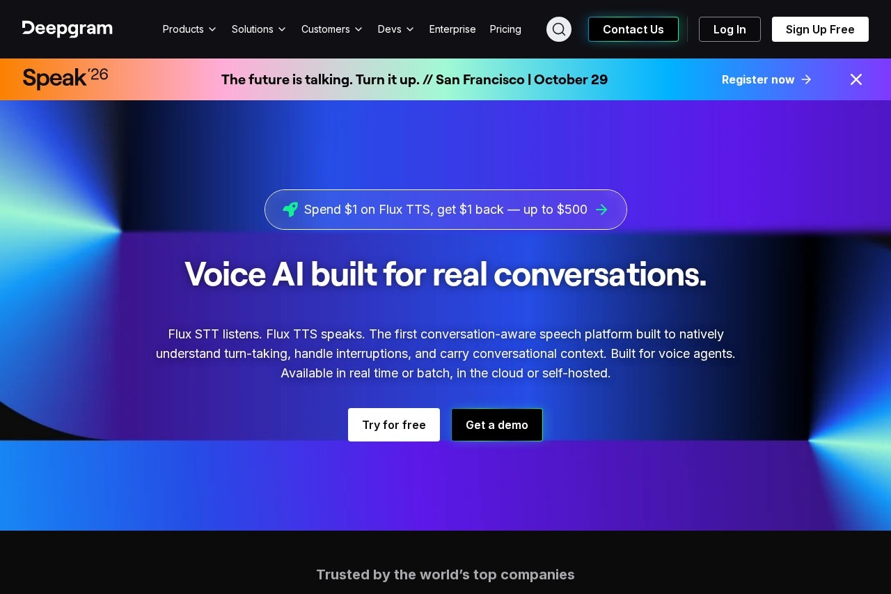 Deepgram Voice AI screenshot