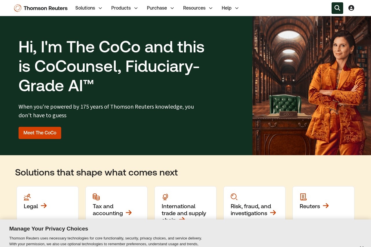 Thomson Reuters screenshot