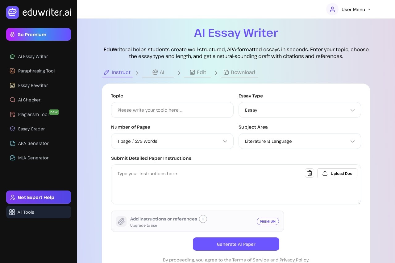 EduWriter.ai screenshot