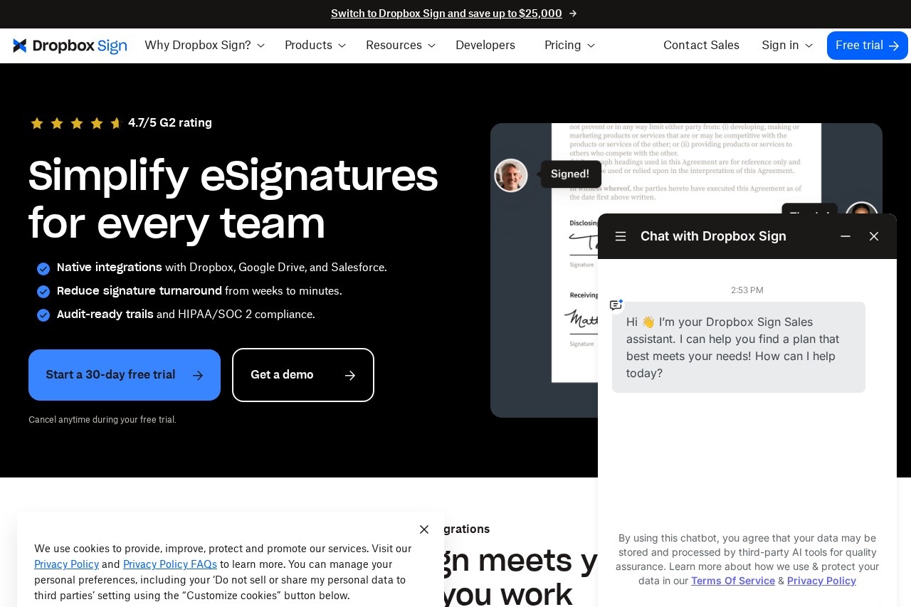 Dropbox Sign screenshot