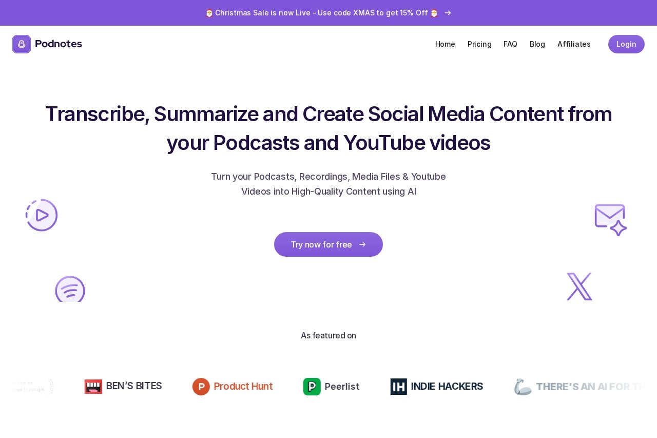 Podnotes screenshot