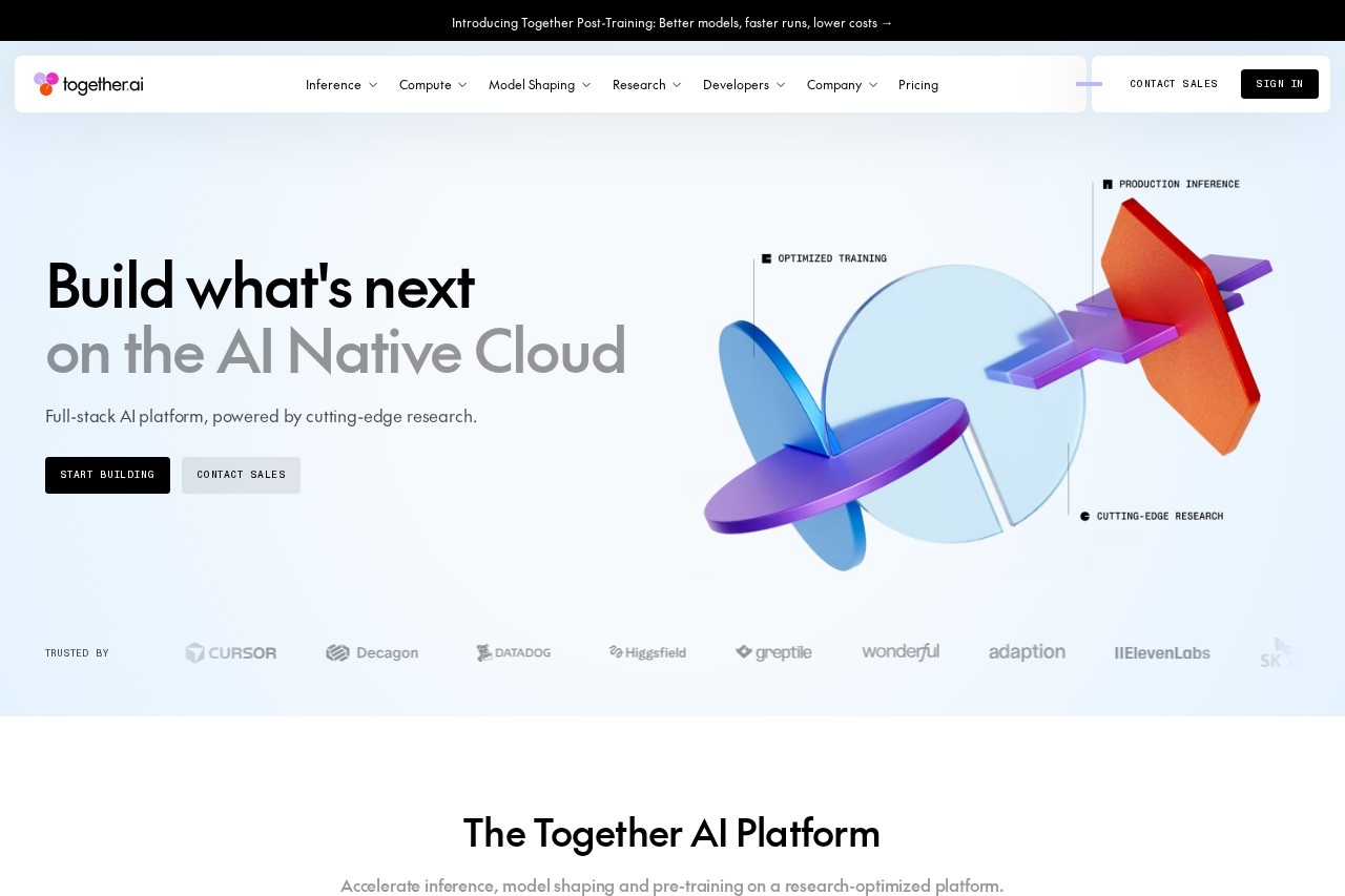 Together AI screenshot