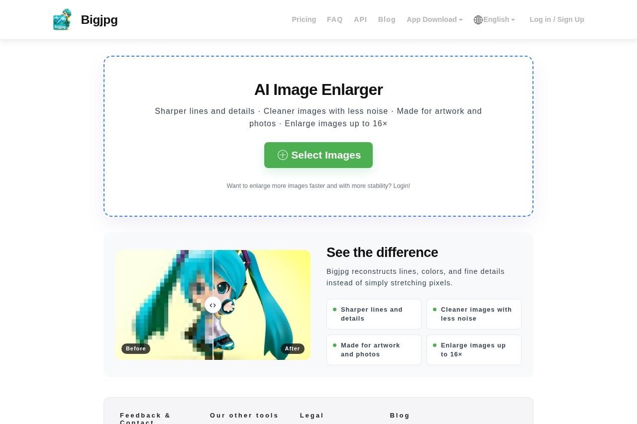 Bigjpg screenshot