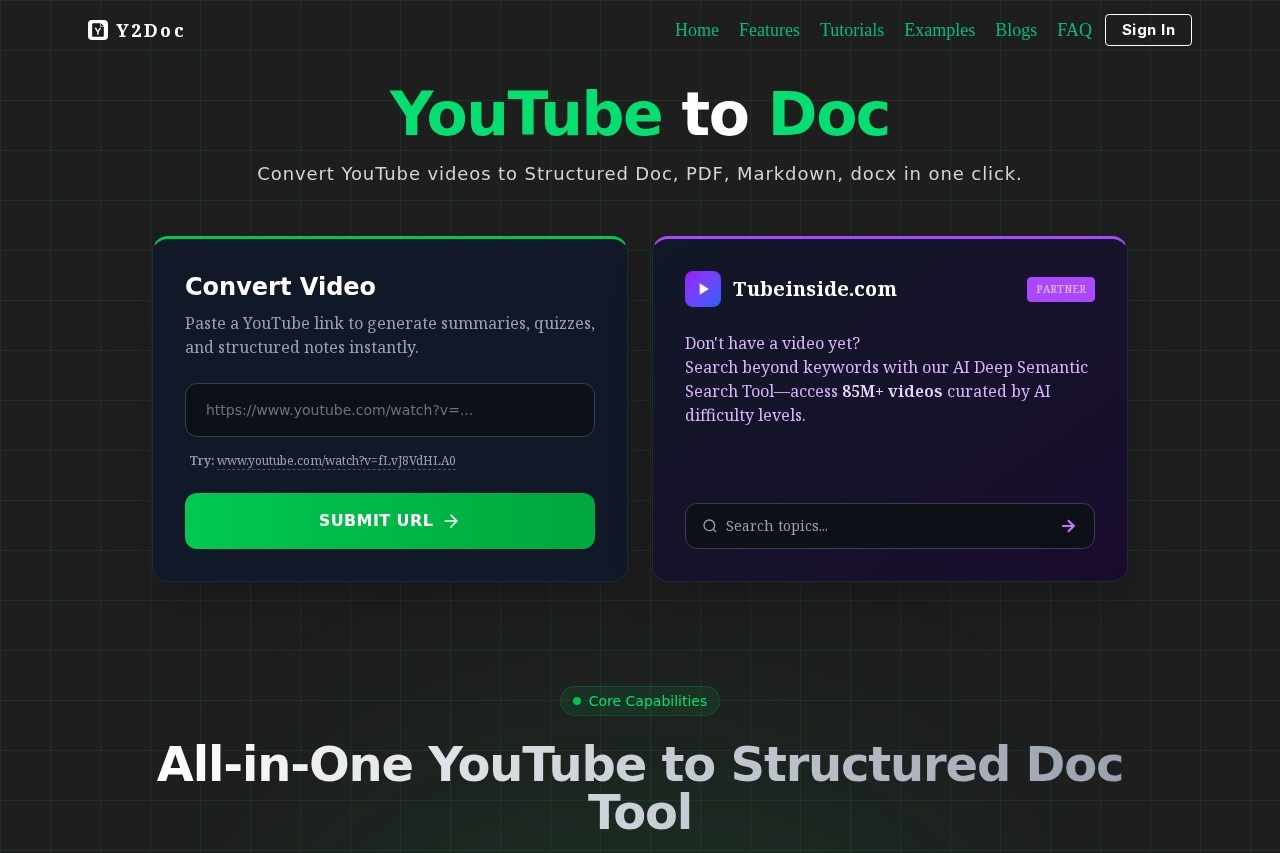 Y2Doc screenshot
