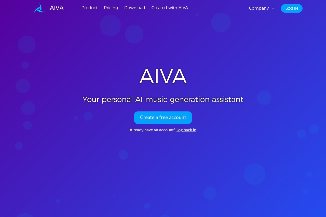 AIVA screenshot