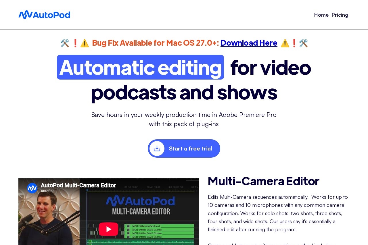 AutoPod screenshot