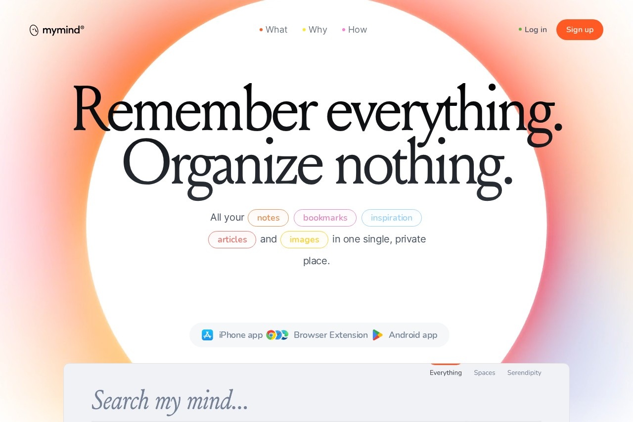 mymind screenshot