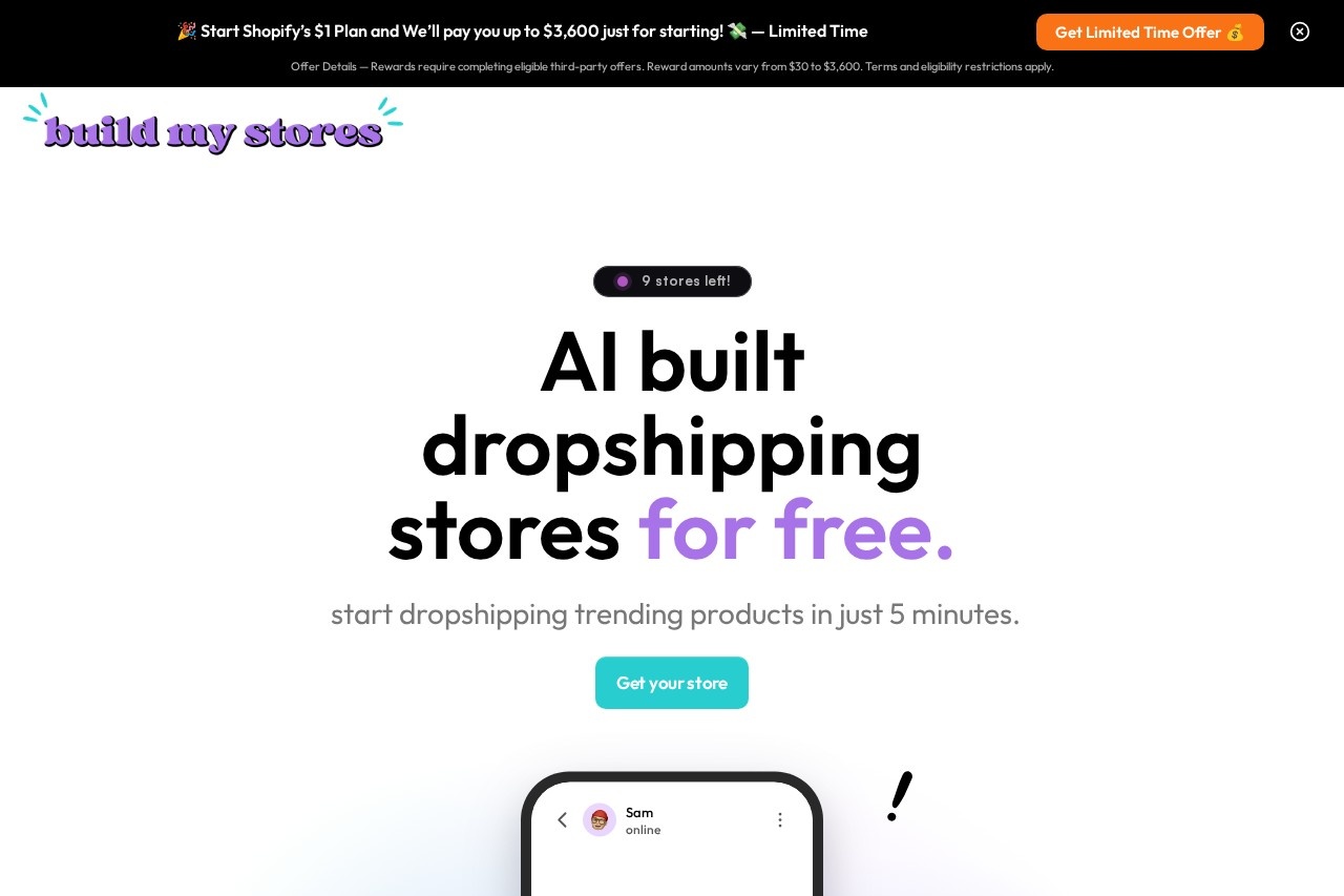 BuildMyStores screenshot
