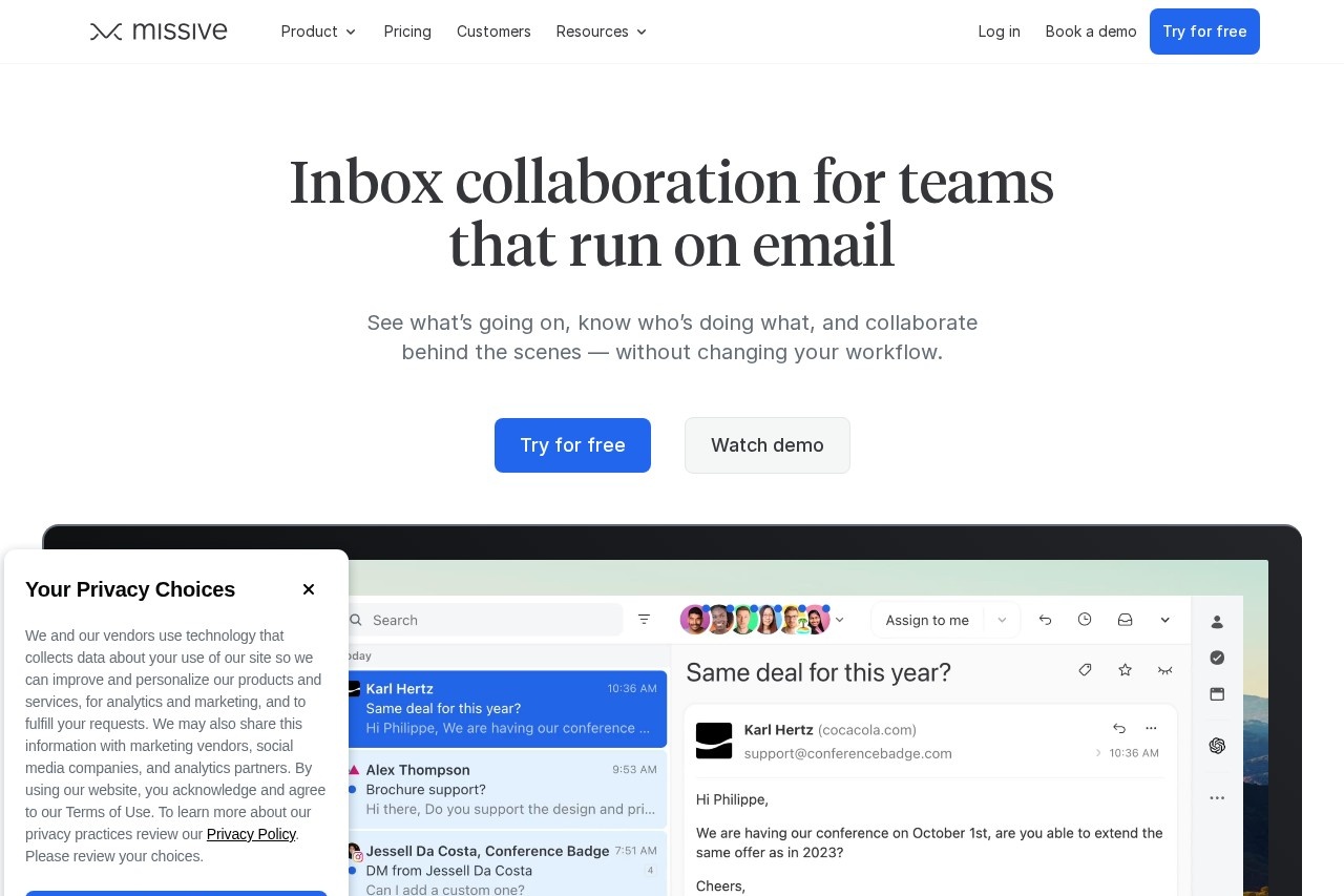 Missive screenshot