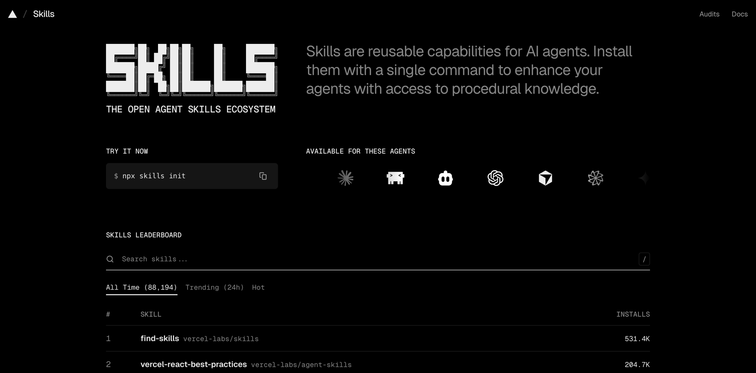The Agent Skills Directory 截图