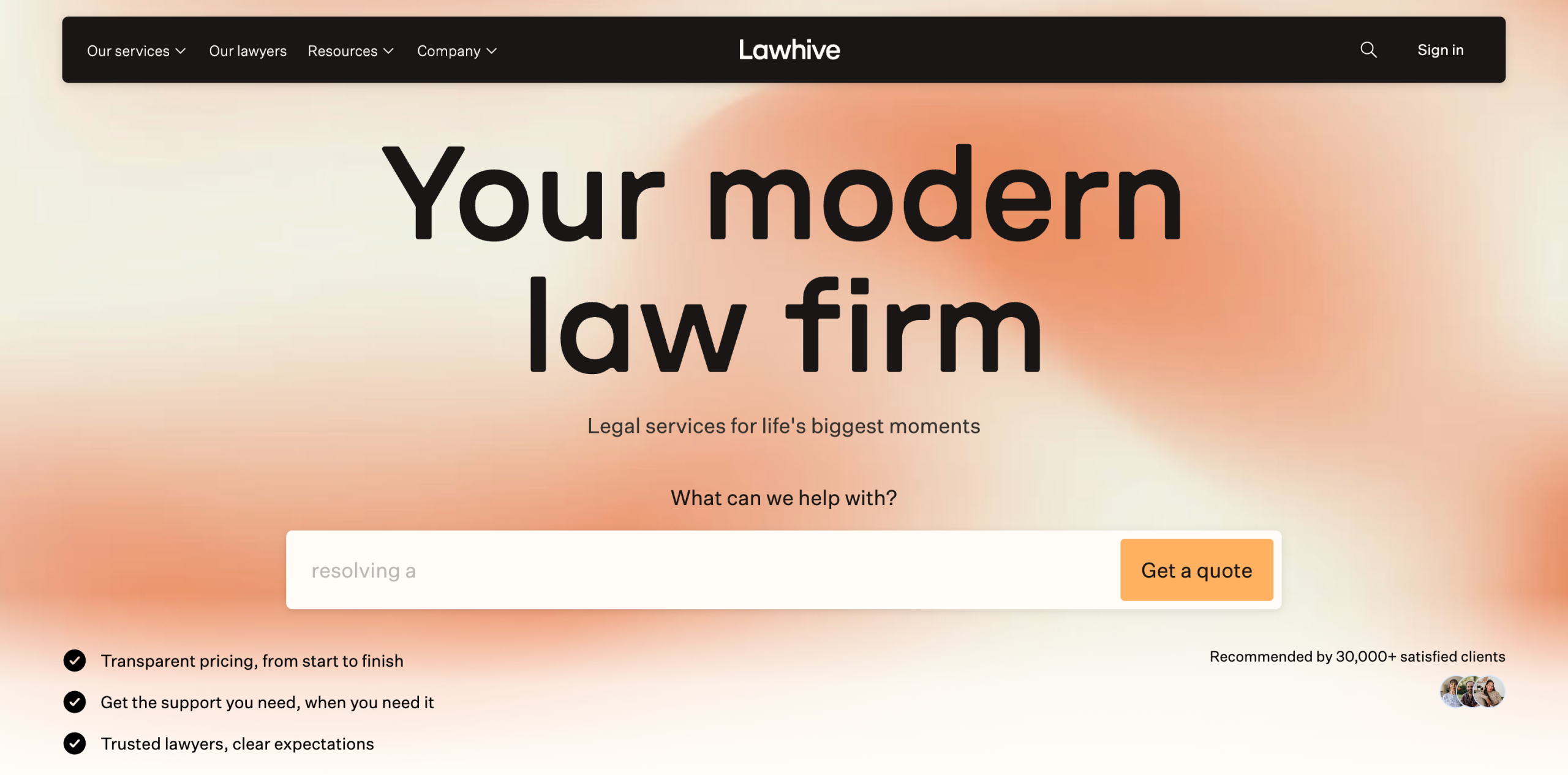 Lawhive 截图