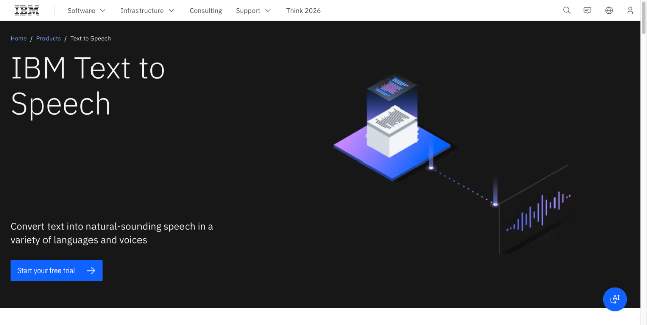 IBM Watson text-to-speech 截图