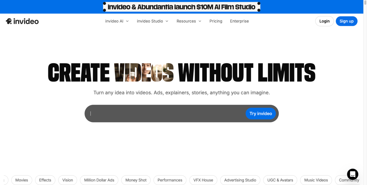 Invideo AI 截图