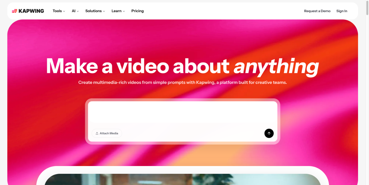 Kapwing: Make a Video About Anything 截图