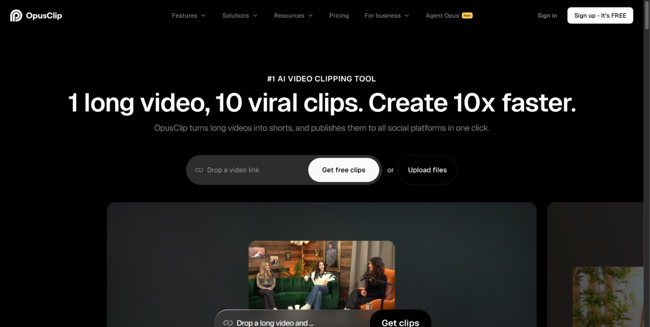 OpusClip: AI Video Clipper 截图