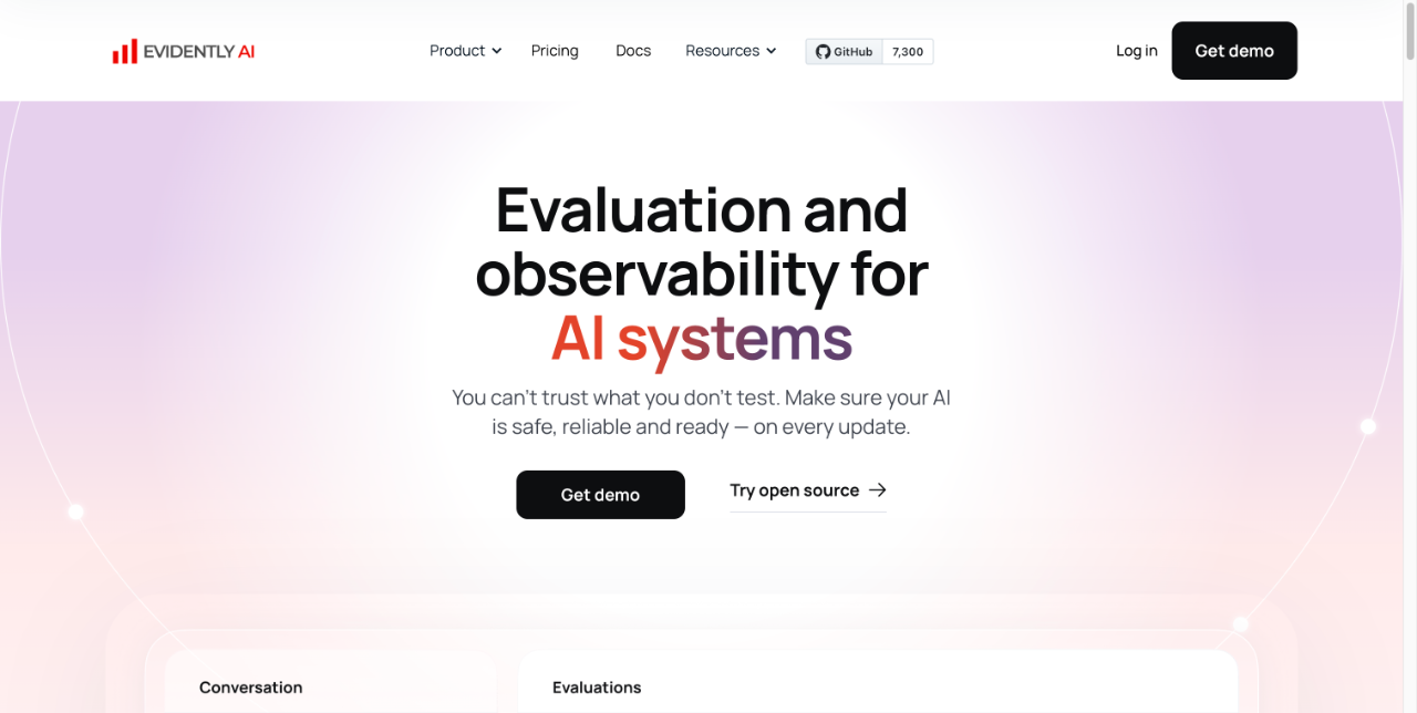 Evidently AI - AI Evaluation & LLM Observability Platform 截图