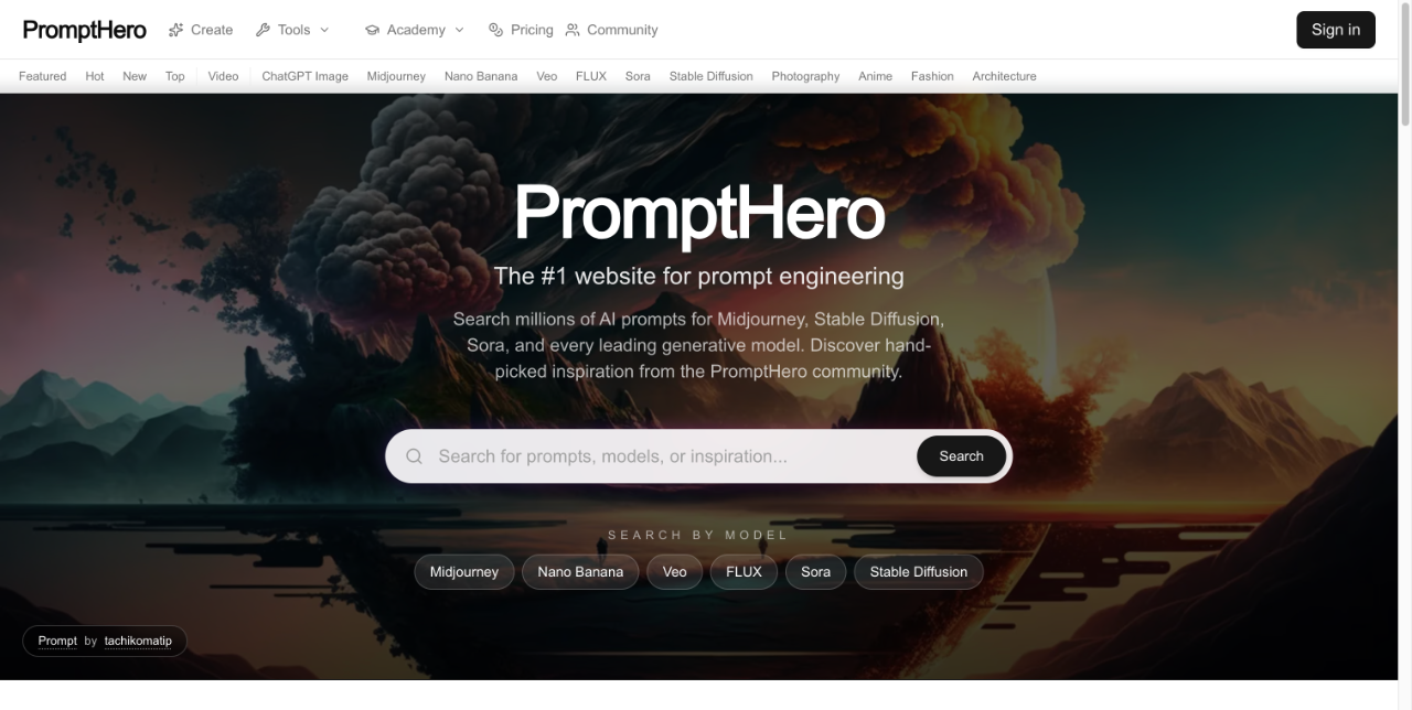 PromptHero 截图