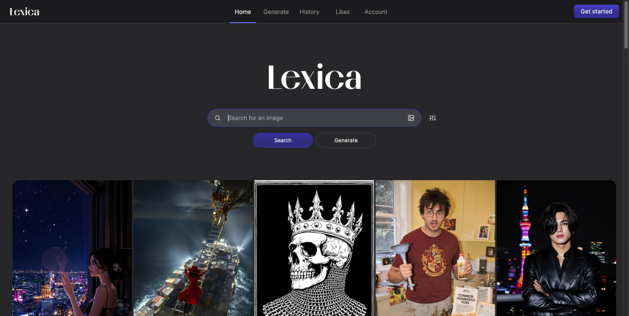 Lexica - AI Image Search & Generation screenshot
