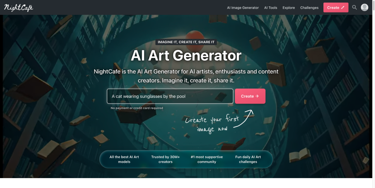 NightCafe - AI艺术创作平台 截图