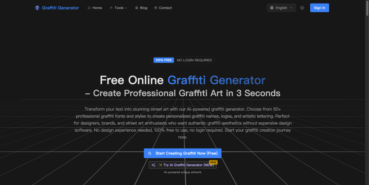 Graffiti Generator is a free online graffiti text maker 截图