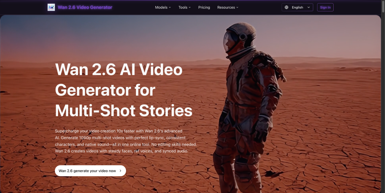 Wan 2.6 Video Generator 截图