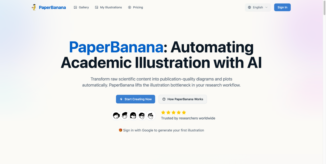 PaperBanana: The AI Expert for Automating Academic Illustration 截图