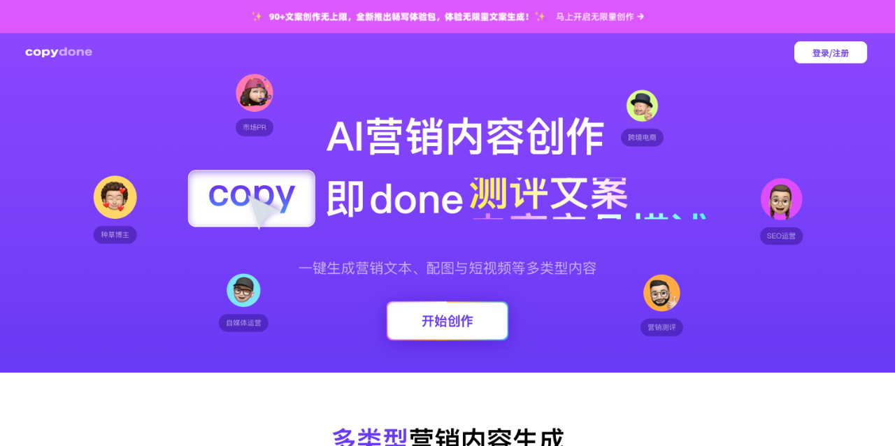 CopyDone - AI Copywriting Tool screenshot