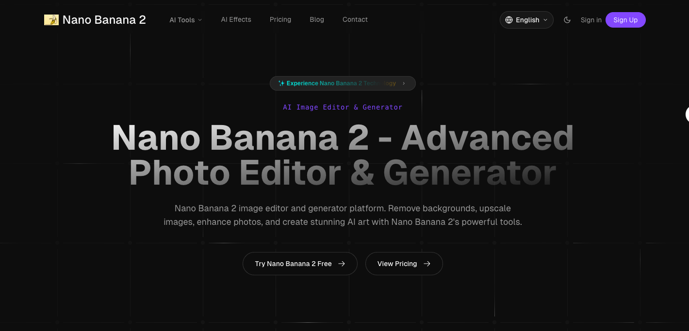 Nano Banana 2 - Advanced Photo Editor & Generator 截图