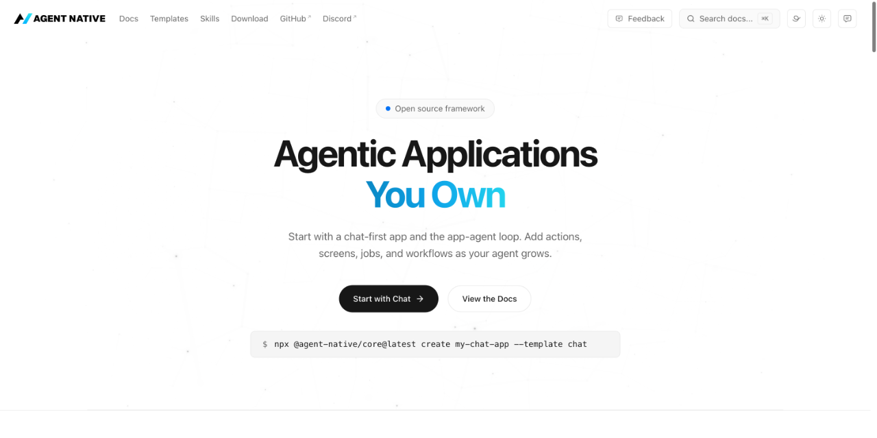 Agent-Native — Agent-Native Apps Framework 截图