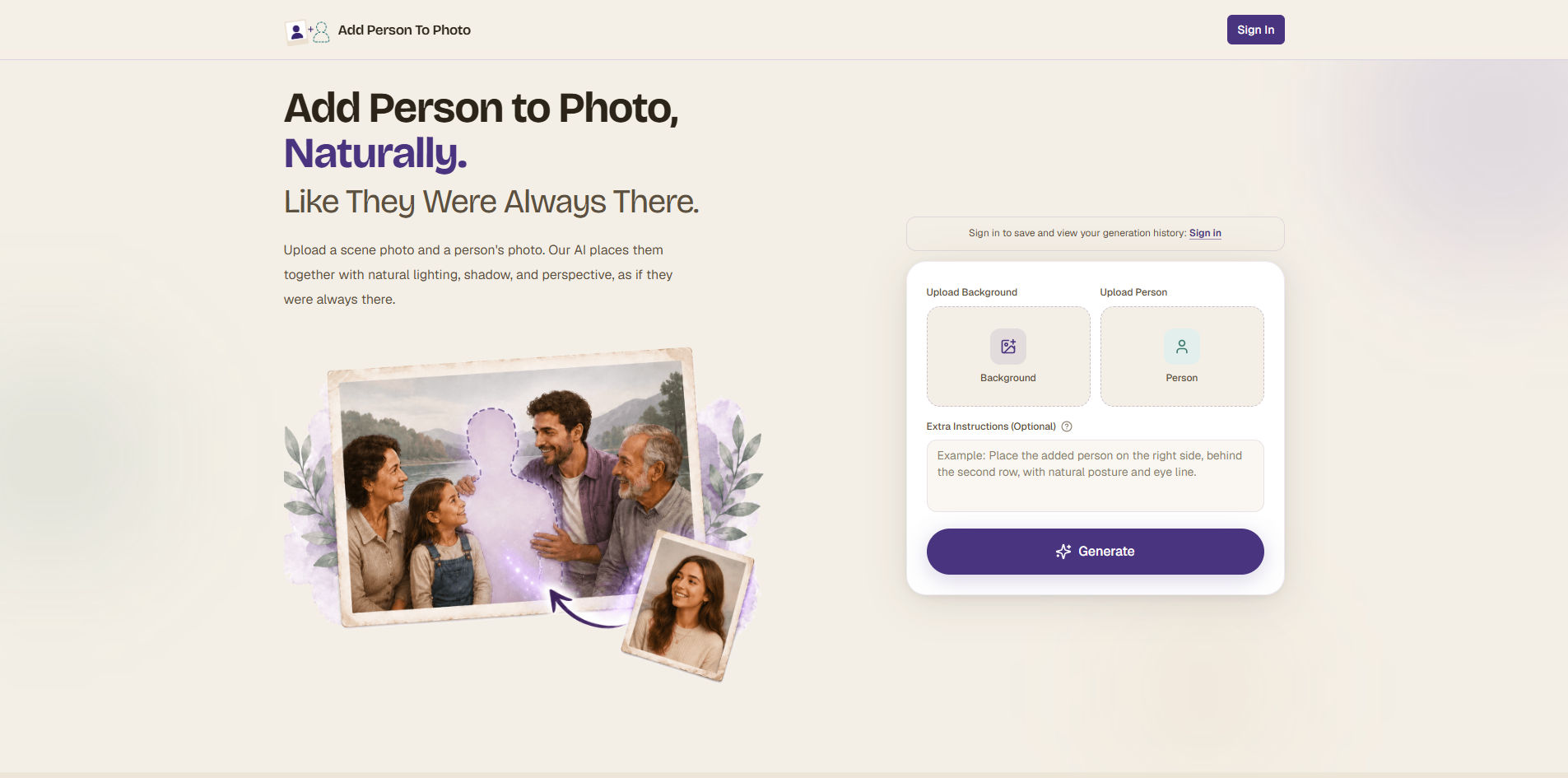 Add Person To Photo 截图