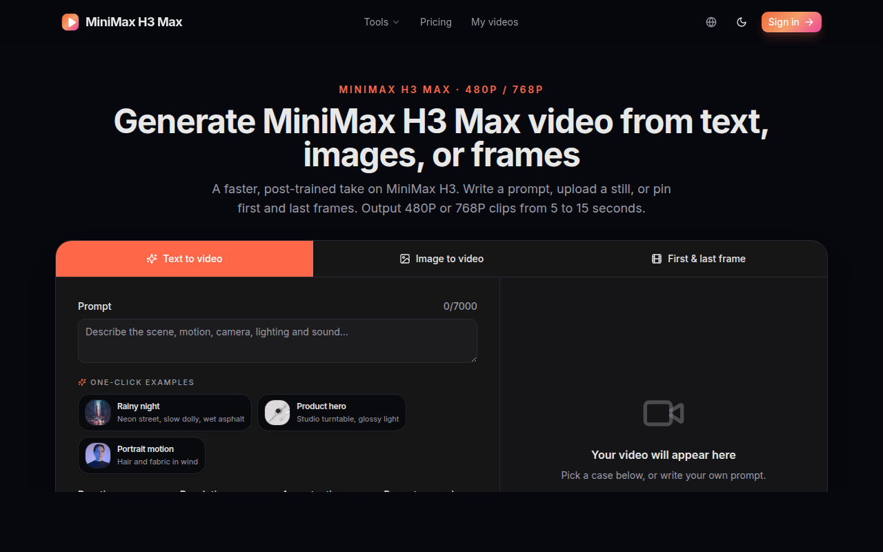 MiniMax H3 Max 截图