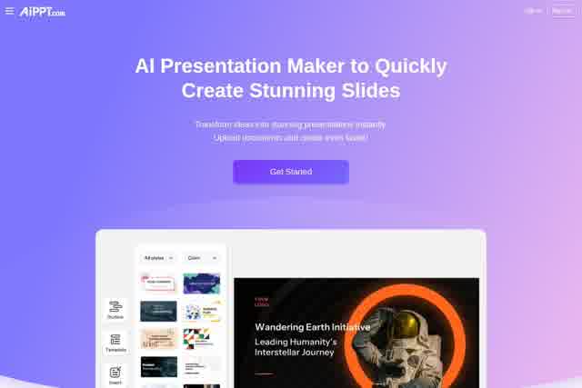 Free AI PPT Maker & Presentation Creator - AiPPT - AI演示 截图