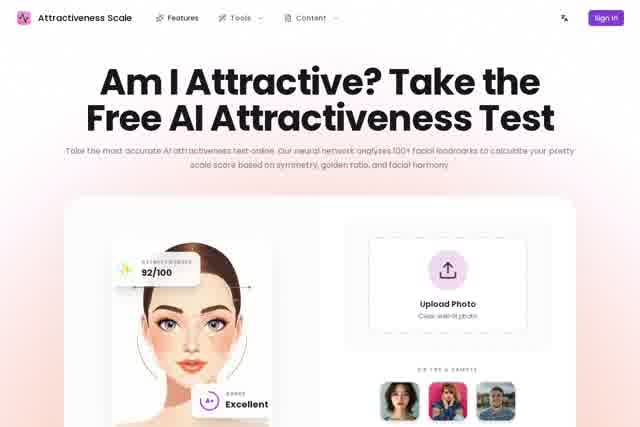 AI Attractiveness Test 截图