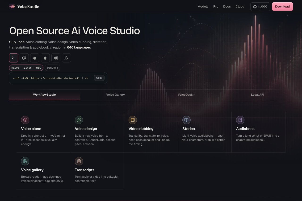 VoiceStudio (formerly OmniVoice Studio) 截图