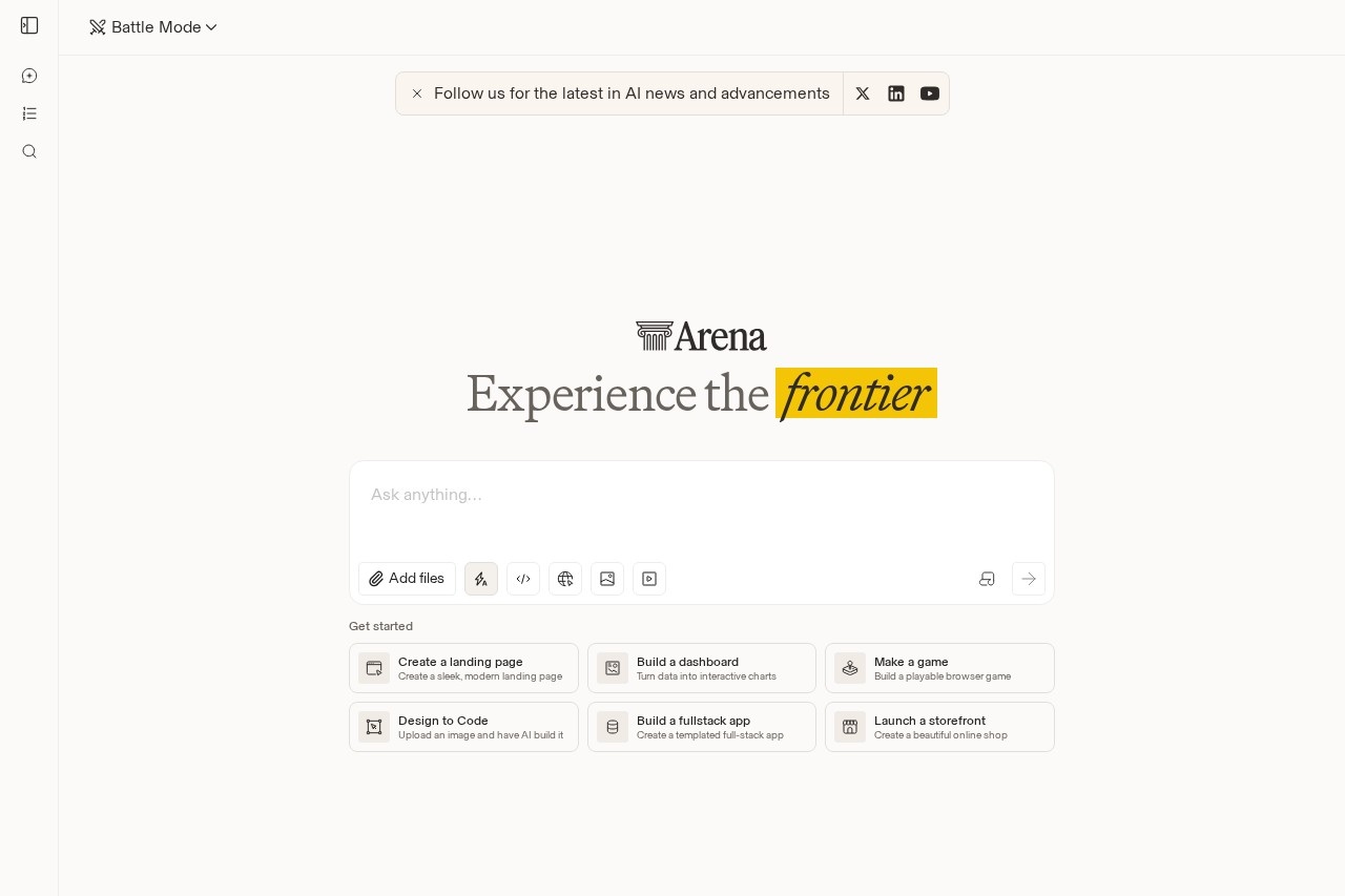Arena AI（LLM 排行榜与模型竞技场） 截图