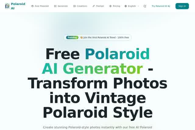 Polaroid AI Generator 截图